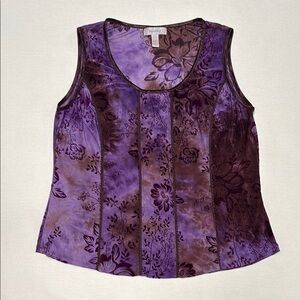 Bohemian Velvety Top with Flower Embroidery throughout and cord trim.